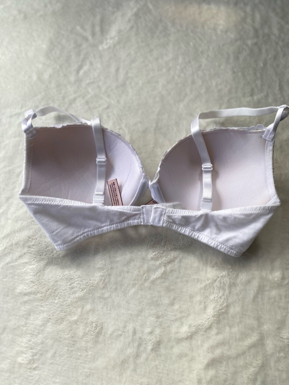 Victoria's Secret White Floral Eyelet Lace Push-Up Bra Size 34D Cotton blend - Picture 4 of 10